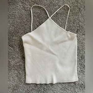Zara ribbed halter crop tank